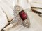 Bague en Or Blanc 18k Orné de Diamants Rhodolite 5.7 Karat de Style Art Deco 7