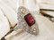 Ring in 18k White Gold Adorned with Art Deco Style 5.7 Karat Rhodolite Diamonds, Image 7