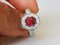 Ring in White Gold, Red Spinel & Diamonds, Image 5