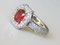 Ring in White Gold, Red Spinel & Diamonds 4