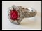 Ring in White Gold, Red Spinel & Diamonds, Image 7