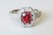 Ring in White Gold, Red Spinel & Diamonds, Image 1