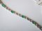 Flexible Bracelet in 18k White Gold Colored Unheated Sapphires & 16 Karats of Emeralds 3