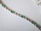 Flexible Bracelet in 18k White Gold Colored Unheated Sapphires & 16 Karats of Emeralds, Image 3