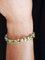 Soft Peridot Line Gold Bracelet 36 Karat and Diamonds 11