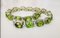 Bracelet Peridot en Or Doré 36 Karat et Diamants 7