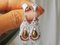 White Gold Earrings 18k Art Deco Diamond and Citrine Jewels, Set of 2 9
