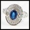 Ring in White Gold 18 Karats Sapphire & Diamonds, Image 10