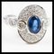 Ring in White Gold 18 Karats Sapphire & Diamonds 5