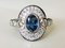 Ring in White Gold 18 Karats Sapphire & Diamonds 7