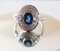 Ring in White Gold 18 Karats Sapphire & Diamonds, Image 2