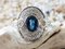 Ring in White Gold 18 Karats Sapphire & Diamonds, Image 12