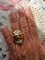 Ring aus Weißgold mit sapphire Cabochon De 21k Unbeheizten Elementen aus Birma und Diamanten 15