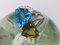 Anello in oro bianco 18 carati con topazio blu 14 carati e diamanti Peridot 9 K, Immagine 2