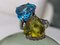 Ring White Gold 18k Blue Topaz 14 K and Peridot 9 K Diamonds, Image 7