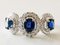 Ring in 750 White Gold 18 Karats with Sapphires and Diamonds 7