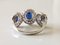 Ring in 750 White Gold 18 Karats with Sapphires and Diamonds 5
