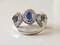 Ring in 750 White Gold 18 Karats with Sapphires and Diamonds, Image 5