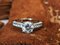 Solitaire Ring 18K White Gold Moissanite of 1.13 K and Diamonds 7