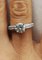 Solitaire Ring 18K White Gold Moissanite of 1.13 K and Diamonds, Image 3