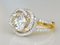 Solitaire Ring in 18 Karat Yellow Diamond Karat Moissanite 1.8 1