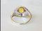 Anello in oro bianco e giallo a 18 carati, stile Art Déco, rubino e diamanti, anni '60, Immagine 10