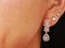 Boucles d'Oreilles en Or Blanc et Diamant Rose 18 Carats, Set de 2 4