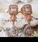 Boucles d'Oreilles en Or Blanc et Diamant Rose 18 Carats, Set de 2 2