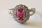 Daisy Ring aus 18 Karat Gold Pink Saphir 1,53 Karat Unbeheizten und Diamanten 8