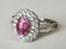 Daisy Ring en Saphir Rose 18ct Or 1.53 Karats Non-Chauffé et Diamants 1