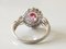 Daisy Ring in 18k Gold Pink Sapphire 1.53 Karats Unheated and Diamonds 3