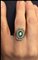 Art Deco Style Gold Ring with Green Garnet and Diamonds 5