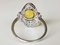 Gold Ring of 750 18k in Art Deco Style with Yellow Beryl and Diamonds 3