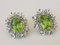 Gold Earrings with Peridots 6k and Diamonds, Set of 2, Image 8