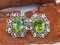 Gold Earrings with Peridots 6k and Diamonds, Set of 2, Image 6