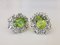 Gold Earrings with Peridots 6k and Diamonds, Set of 2, Image 3