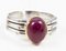 Ring in White Gold 14k with Unheated Ruby 4.3k and Diamond, Image 5