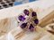 Ring in 18k White Gold Amethyst and Diamond 8