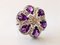 Ring in 18k White Gold Amethyst and Diamond 3