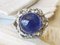 Gold Ring 18k Important 9.92-Karat Sapphire in a Diamond 11