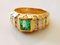 Ring in 18k Yellow Gold Emerald from Colombia 0.63 Karat Diamond 7