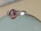 Ring in 750 White Gold 18k with Pink Sapphire 8