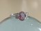 Ring in 750 White Gold 18k with Pink Sapphire 9