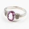 Ring in 750 White Gold 18k with Pink Sapphire 7