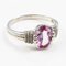 Ring in 750 White Gold 18k with Pink Sapphire 6