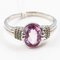 Ring in 750 White Gold 18k with Pink Sapphire 1