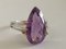 Ring in 18k White Gold with Pear Amethyst 10