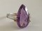 Ring in 18k White Gold with Pear Amethyst, Image 10