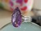 Ring in 18k White Gold with Pear Amethyst, Image 3