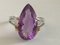 Ring aus 18 Karat Weißgold mit Amethyst in Birnenform 4